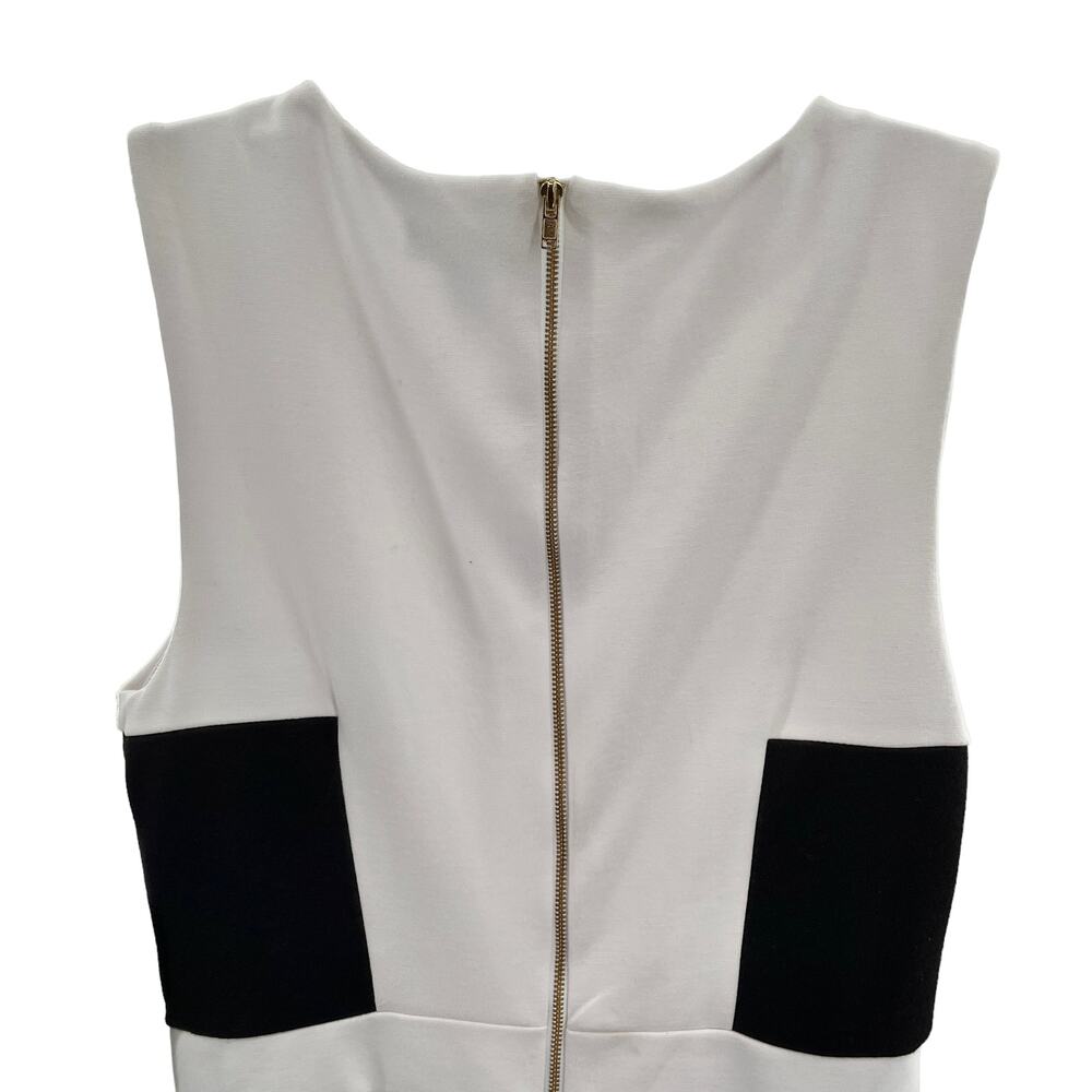 Allen B by Allen Schwartz Black & White Colorblock Sheath Dress Women S NWT - Picture 6 of 12